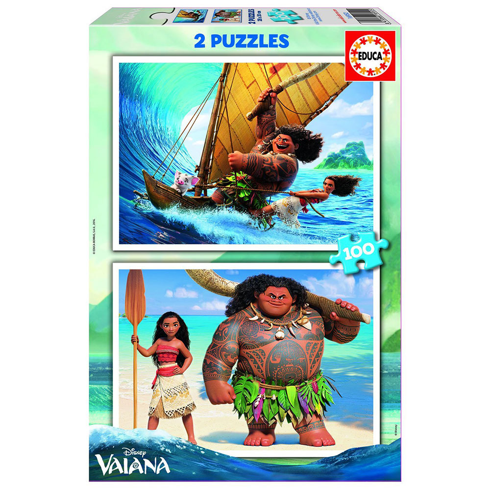 Çocuk Puzzle Karton 2X100 Moana