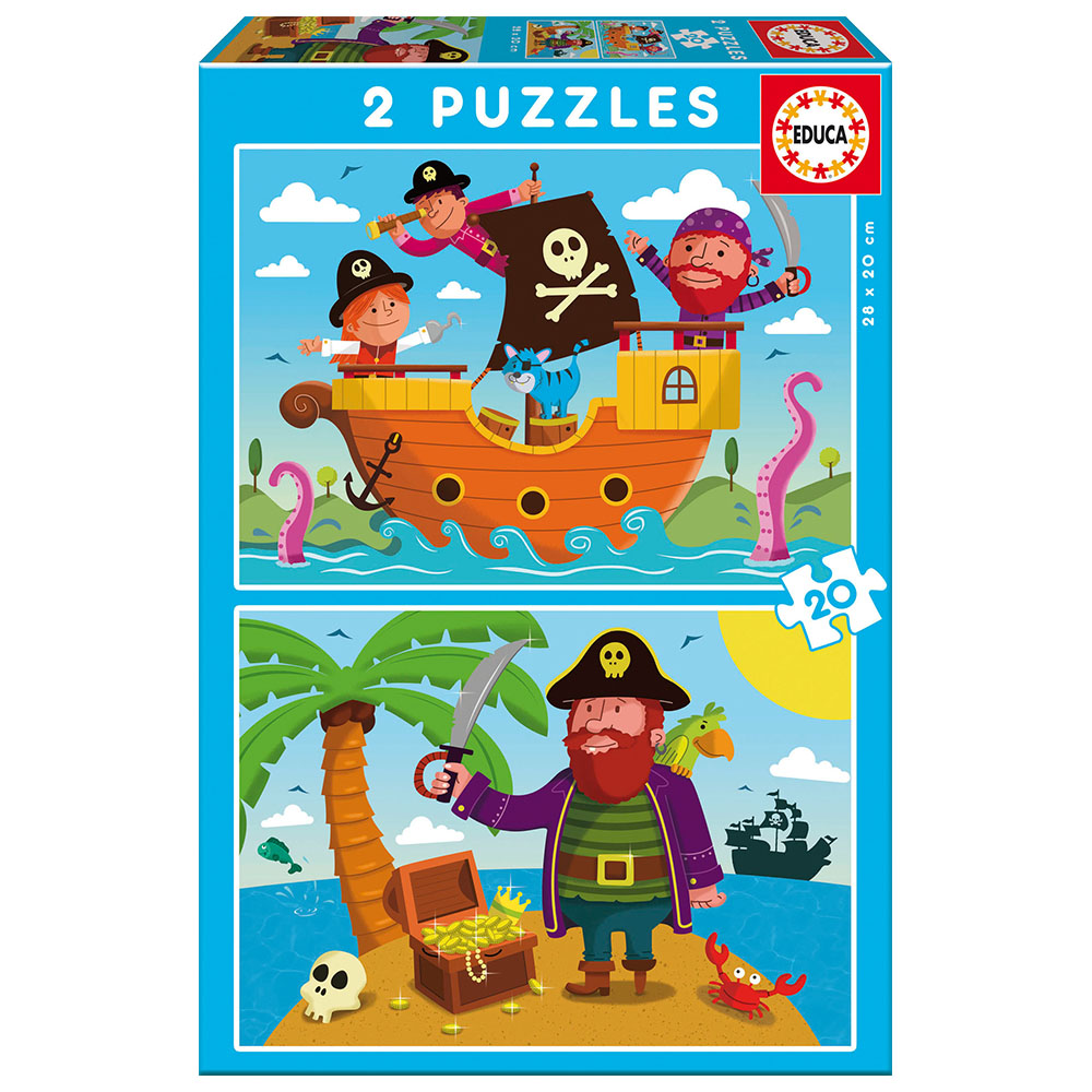Çocuk Puzzle Karton 2X20 Pirates