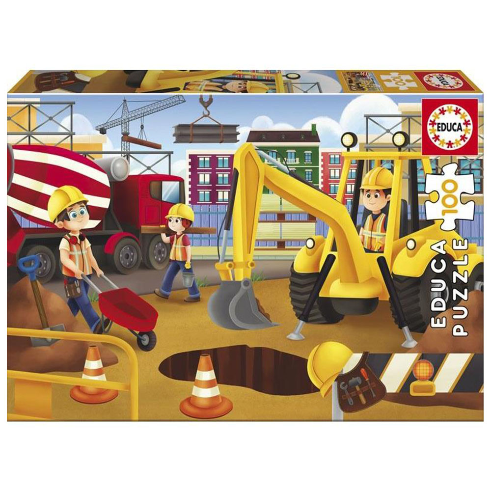 Çocuk Puzzle Karton 100 Roadworks