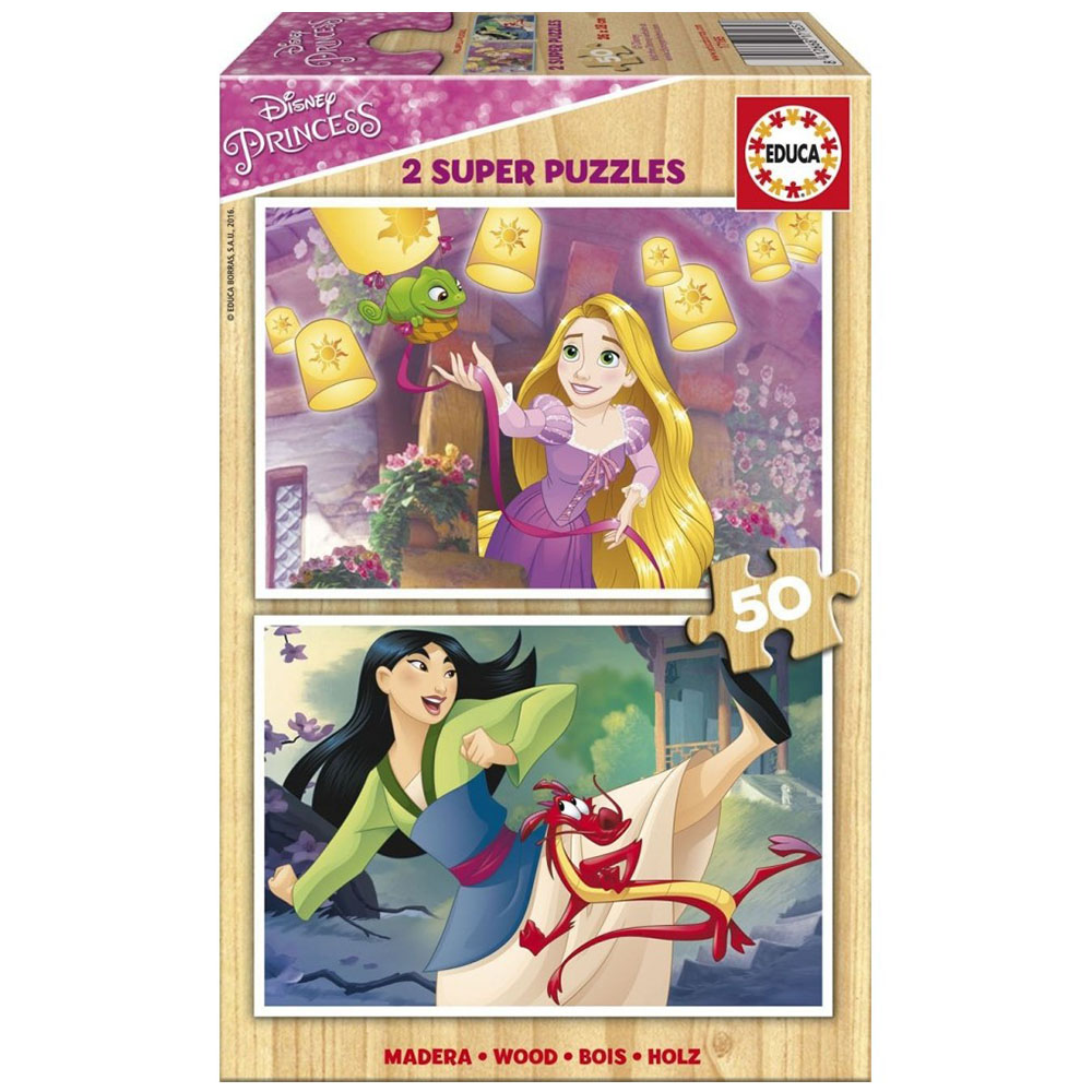 Çocuk Ahşap 2 X 50 Disney Princesses