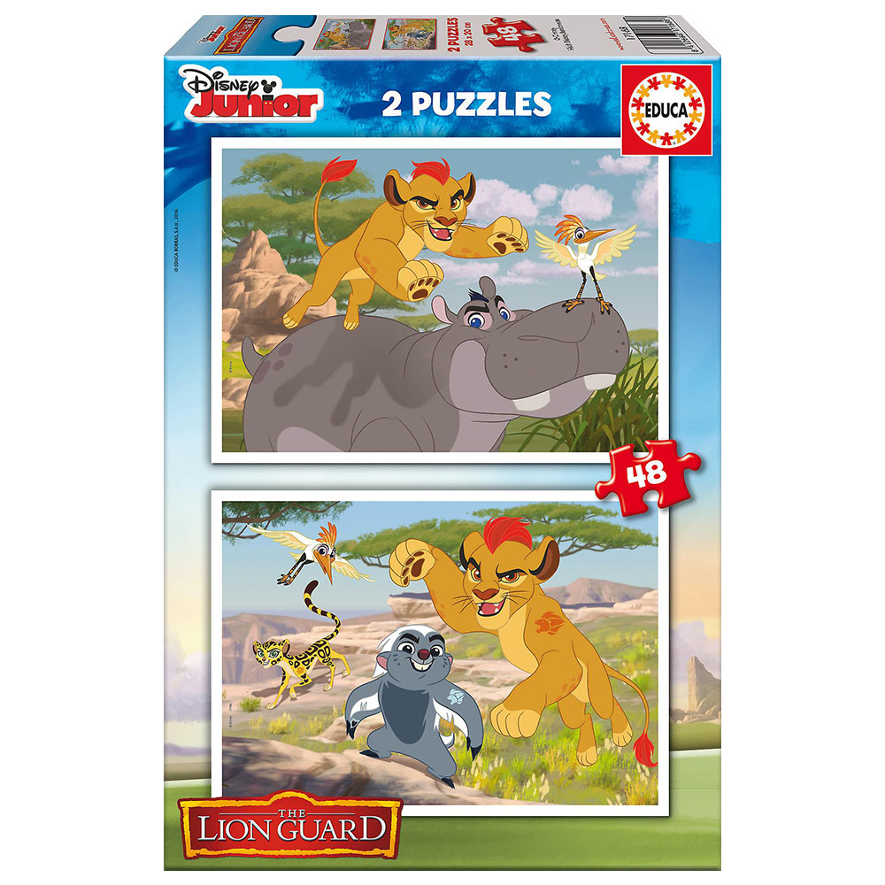 Çocuk Puzzle Karton 2X48 The Lion Guard