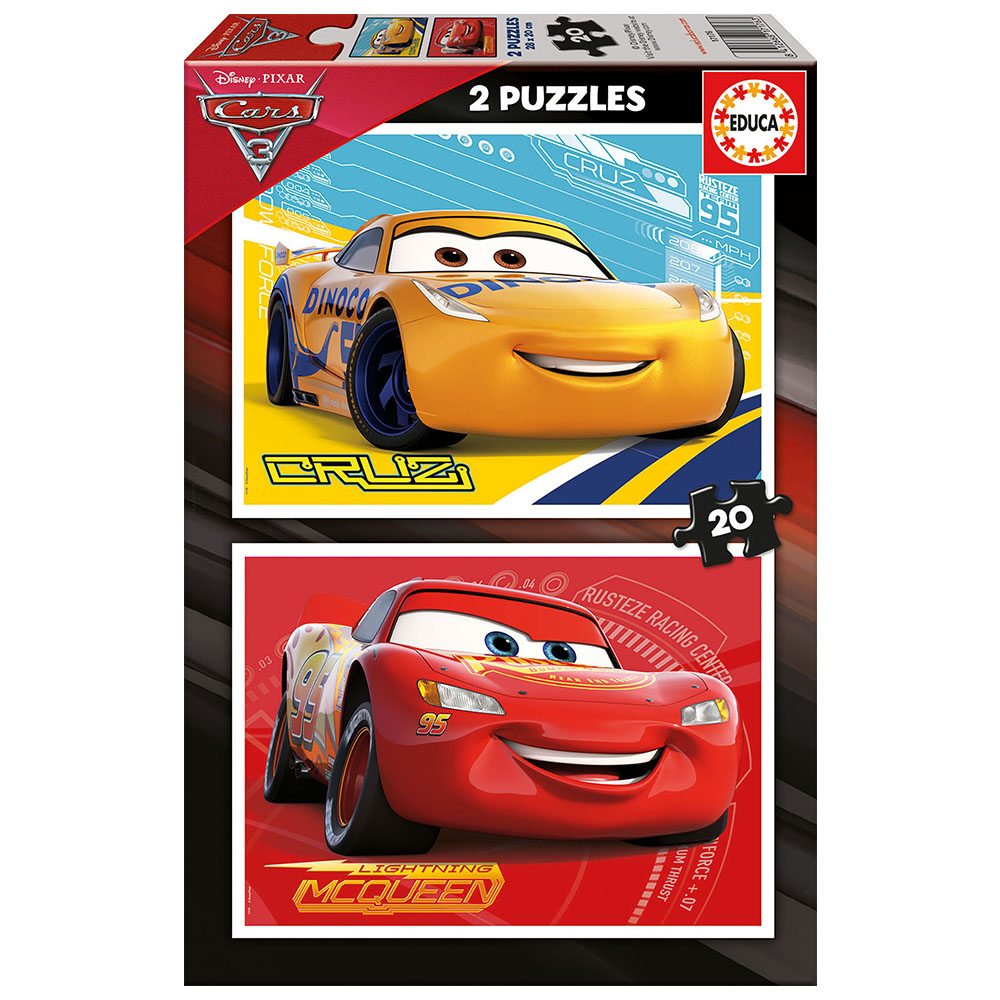 Çocuk Puzzle Karton 2X20 Cars 3 (Cardboard)