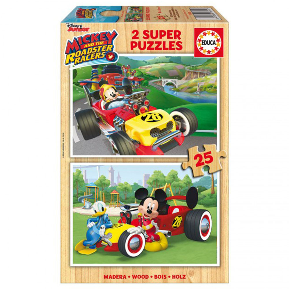 Çocuk Ahşap 2 X 25 Mickey and the Roadster Racers