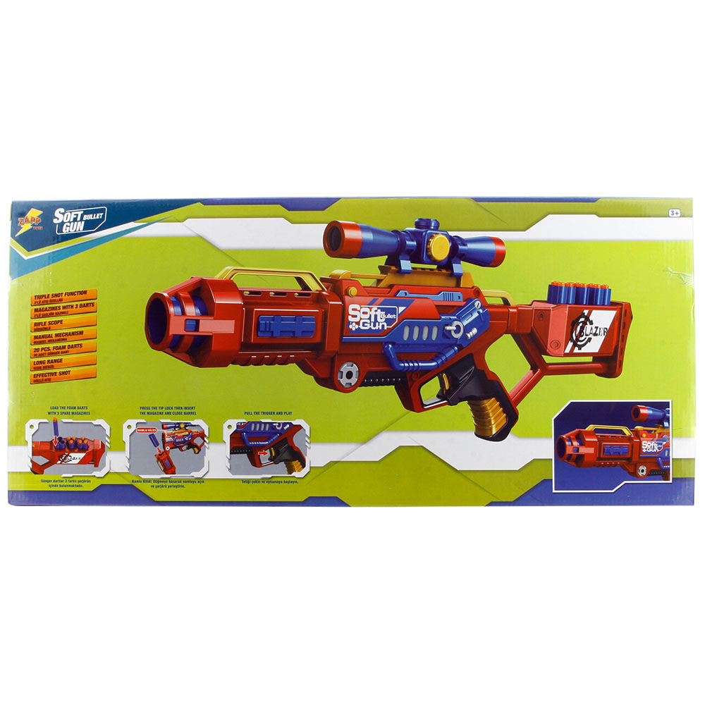 Sunman 3'lü Atış Yapabilen 20 Mermili Oyuncak Silah