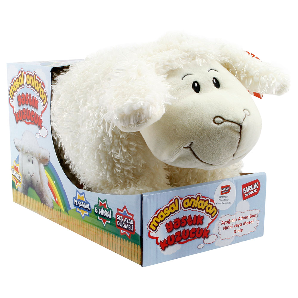 Masal Anlatan Peluş Kuzu Yastık