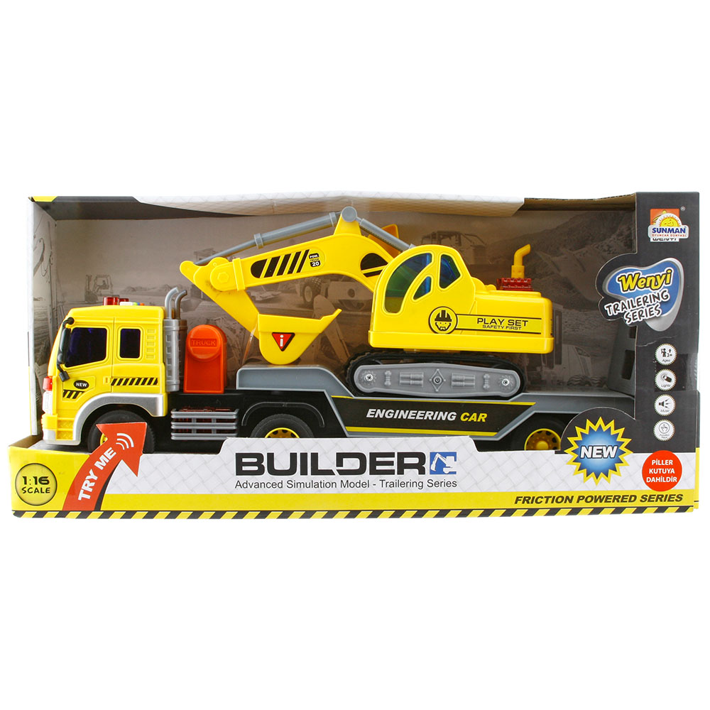 Sunman Sesli ve Işıklı Excavator Taşıyıcı Tır