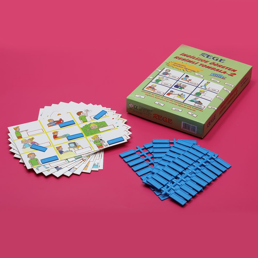 Rege İngilizce Öğreten Resimli Tombala 2