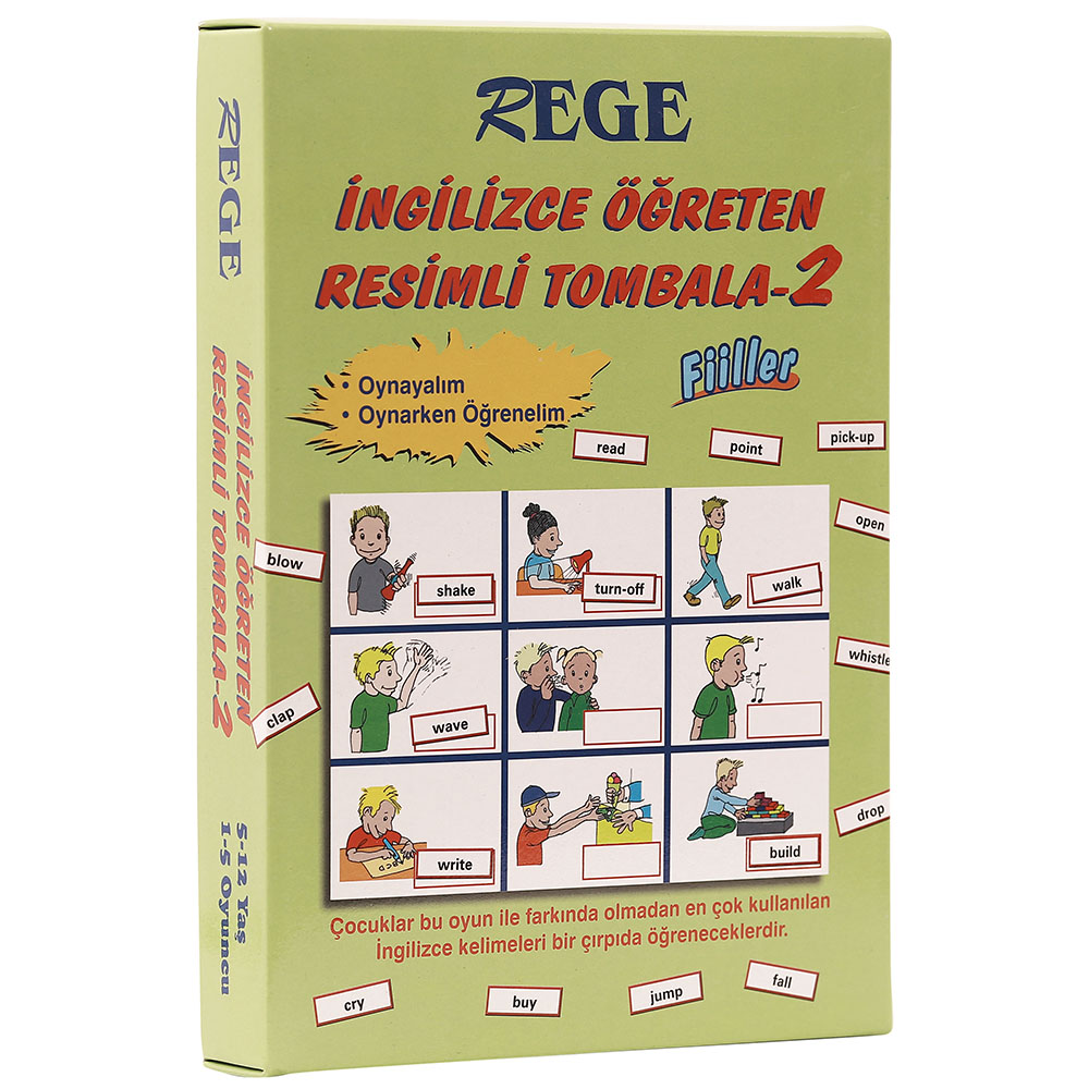 Rege İngilizce Öğreten Resimli Tombala 2
