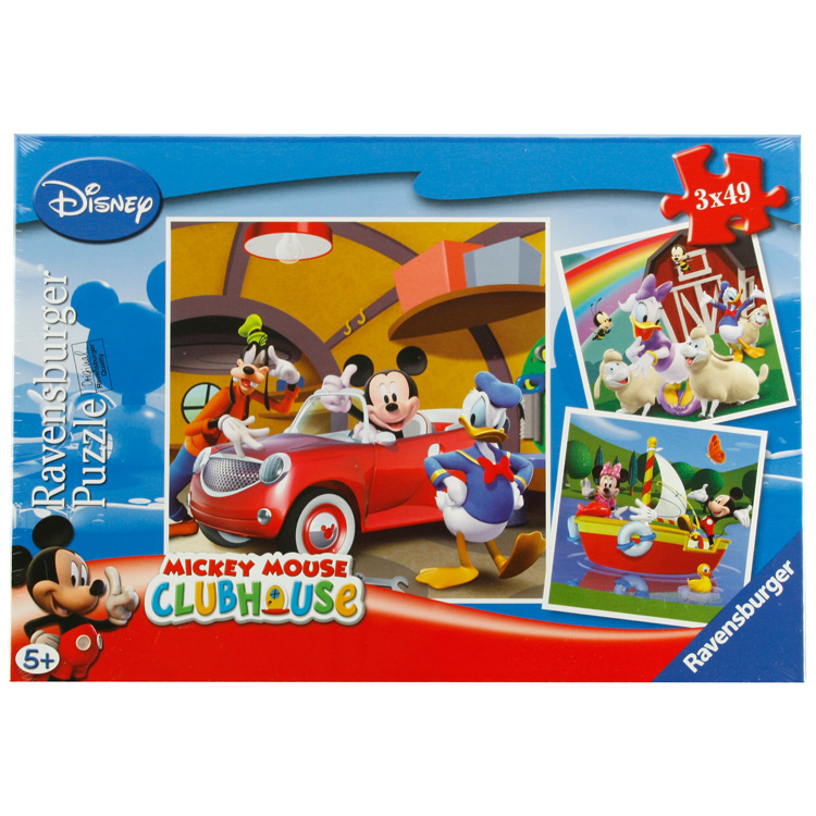 Ravensburger 3 x 49 Parça Puzzle Mickey Club House