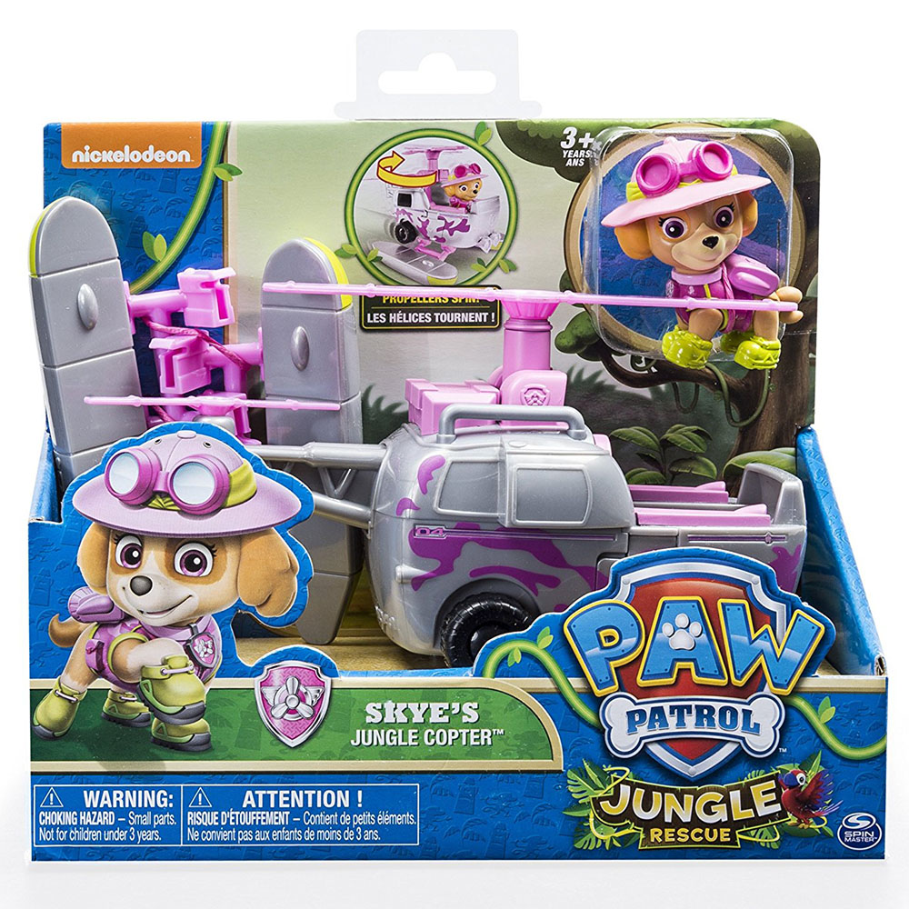 Paw Patrol Jungle Rescue Skye Figür ve Araç Seti