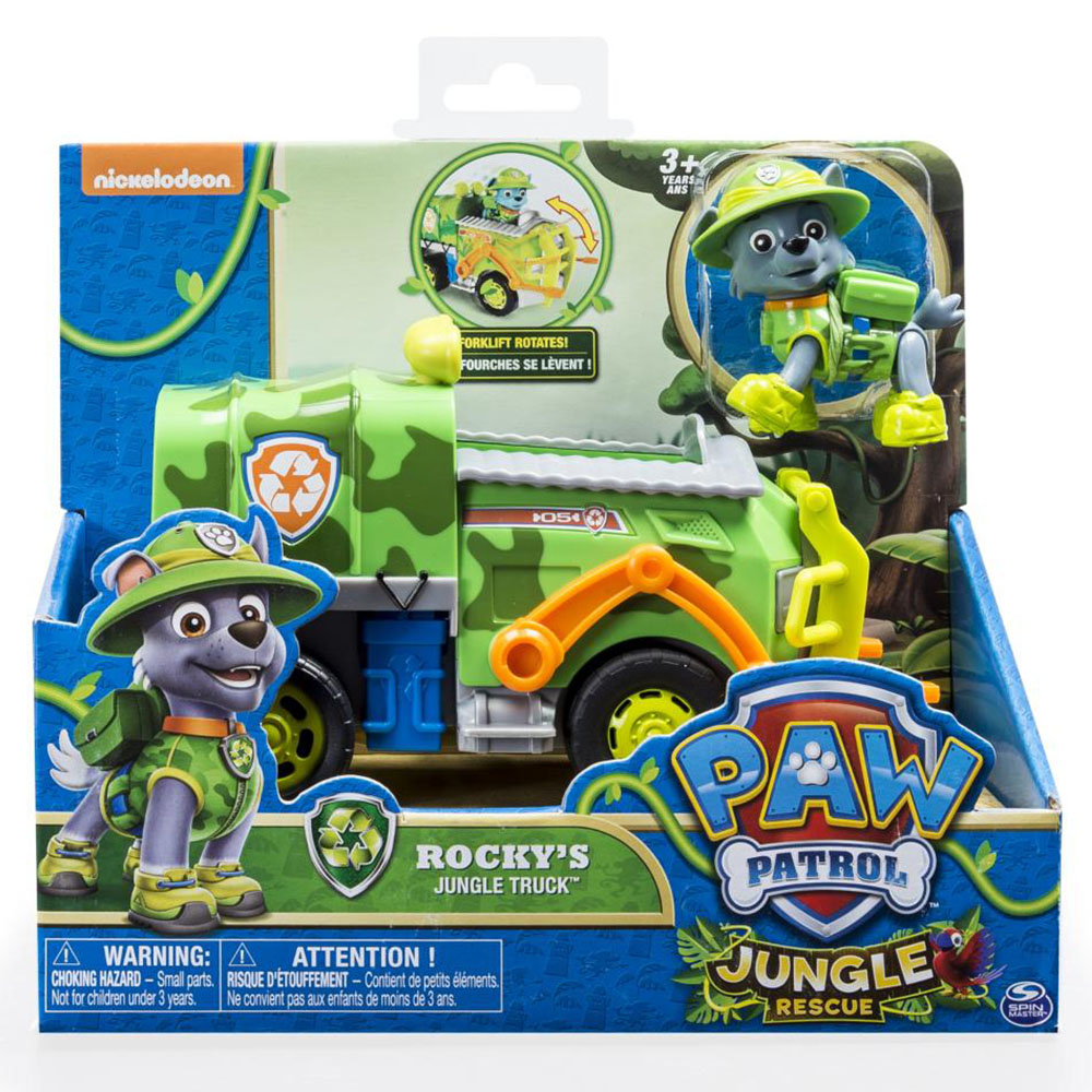 Paw Patrol Jungle Rescue Rocky Figür ve Araç Seti