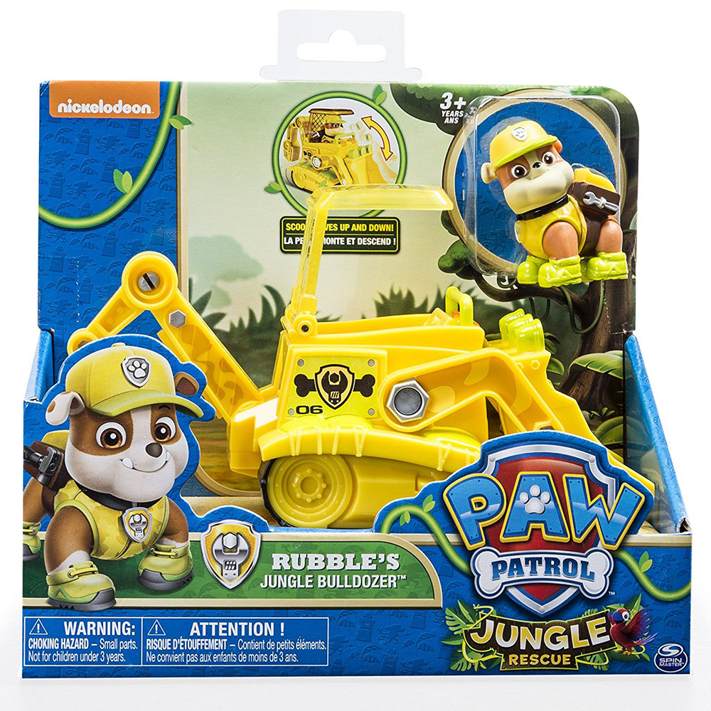 Paw Patrol Jungle Rescue Rubble Figür ve Araç Seti