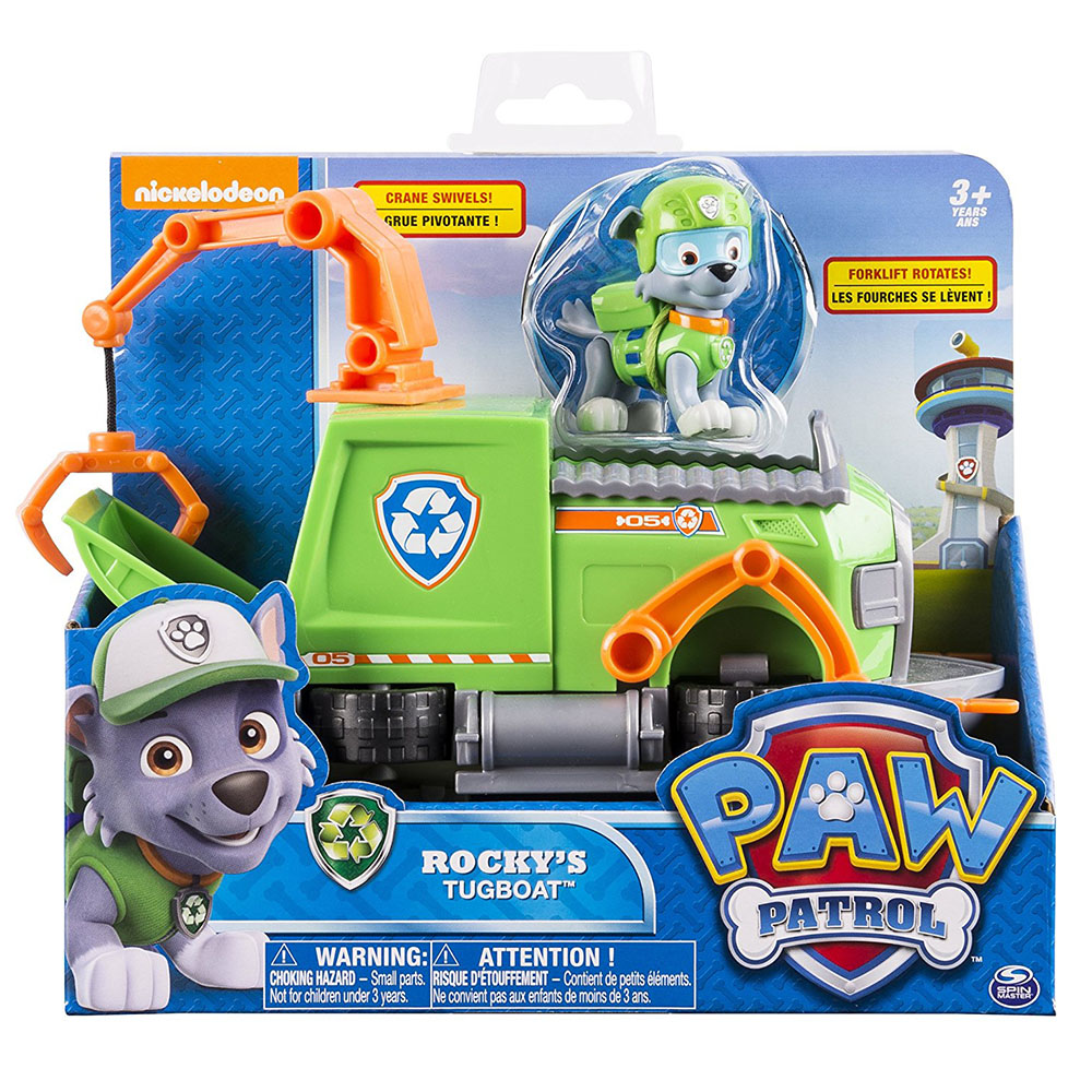 Paw Petrol Rocky'nin Tugboat İş Makinası Oyun Seti