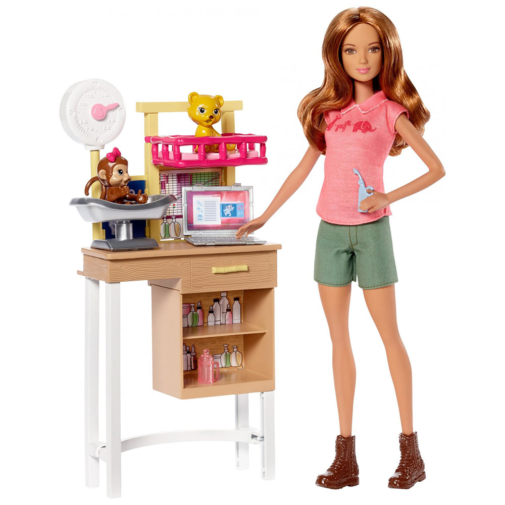 Barbie Ben Büyüyünce Meslek Bebekleri Veteriner Oyun Seti