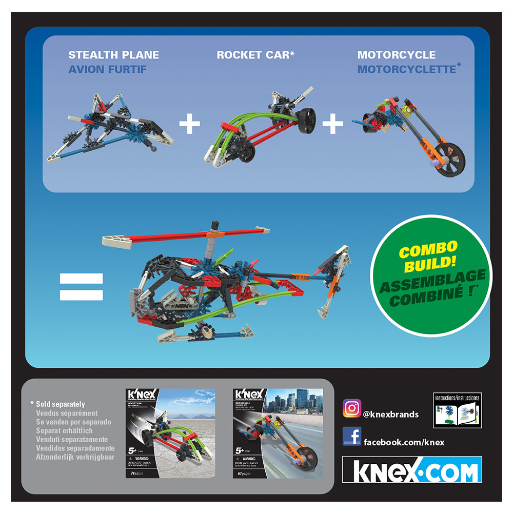 K'Nex Imagine Stealth Plane Building Set 17008