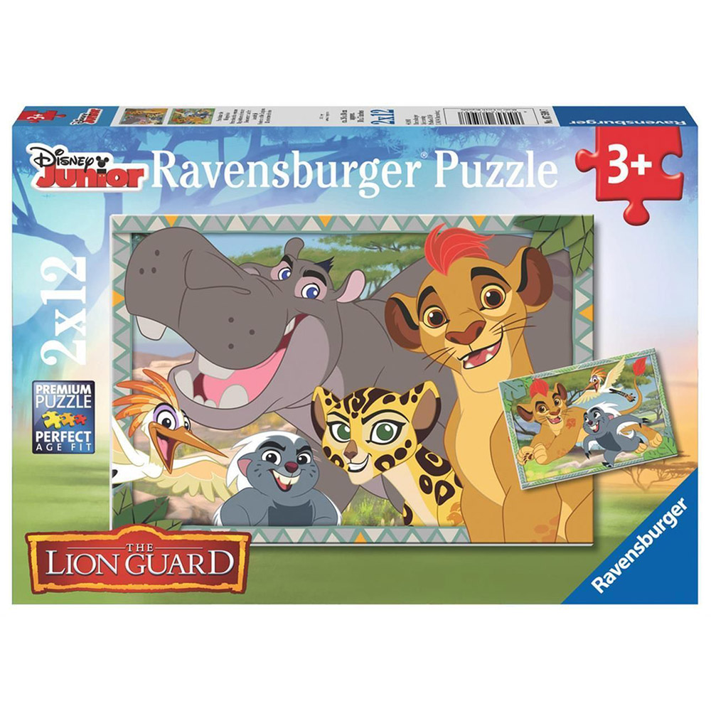 Ravensburger 2 x 12 Parça Çocuk Puzzle Aslan Kral