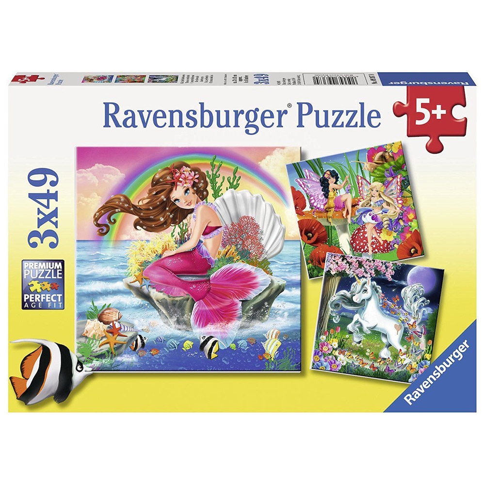Ravensburger 3 x 49 Parça Çocuk Puzzle Hayali Dostlar
