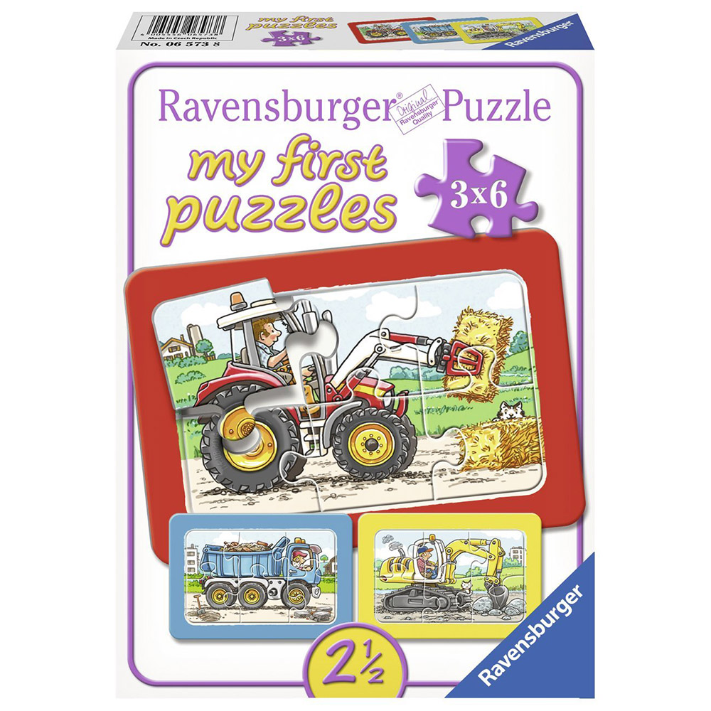 Ravensburger 3 x 6 Parça İlk Puzzle Araçlar