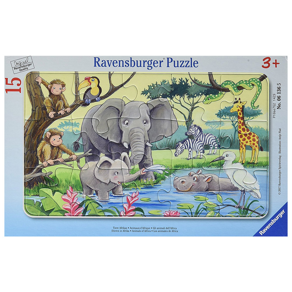 Ravensburger 15 Parça Çocuk Puzzle Animals