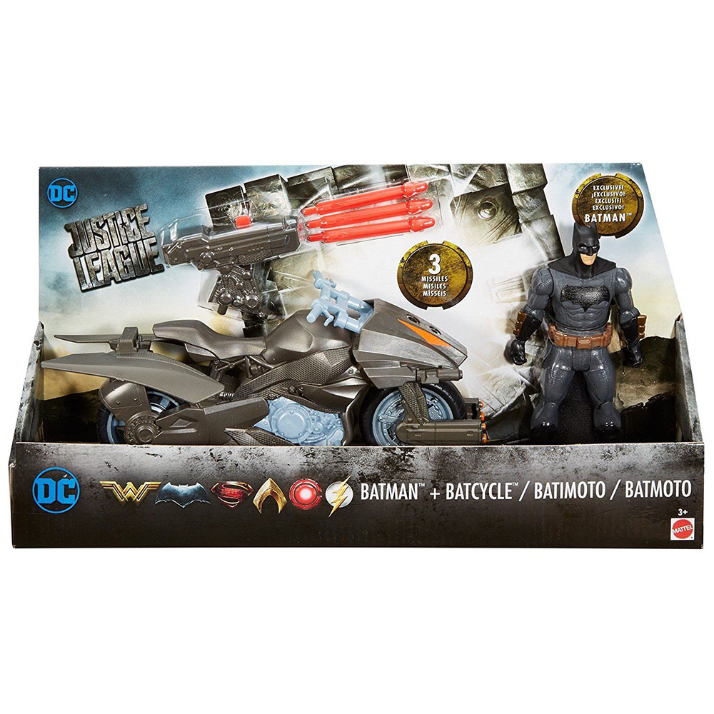 Justice League 15 cm Batman Aksiyon Figürü ve Aracı Oyun Seti