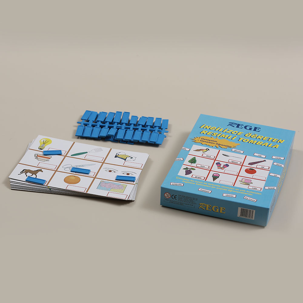 Rege İngilizce Öğreten Resimli Tombala 1