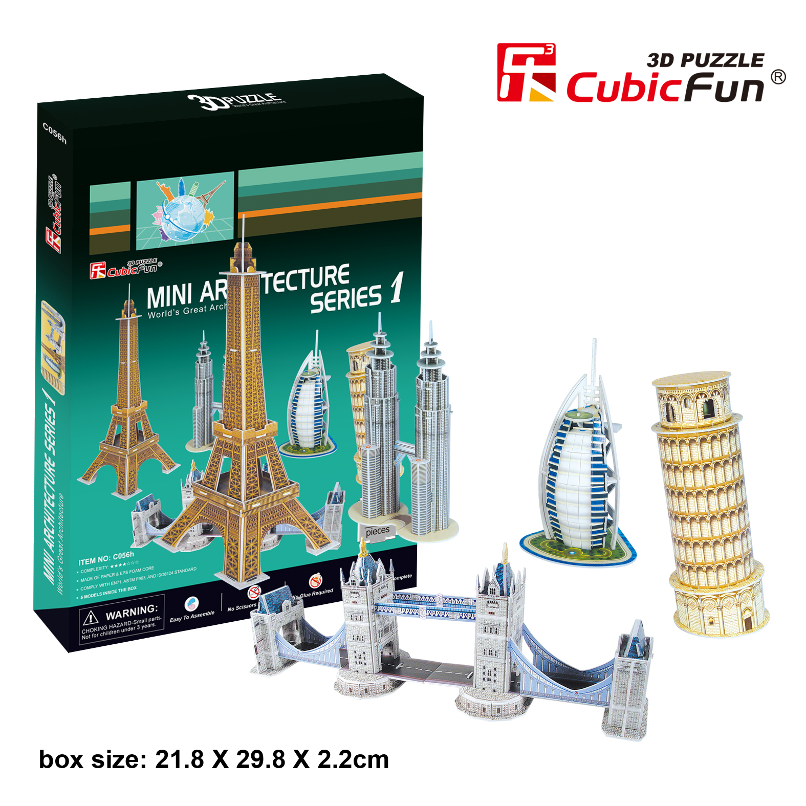 Cubic Fun 3D 99 Parça Puzzle Mini Mimari Yapılar Seri 1
