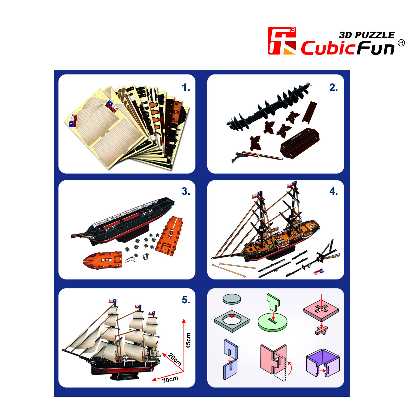 Cubic Fun 3D 306 Parça Puzzle Corbeta Esmeralda Gemisi