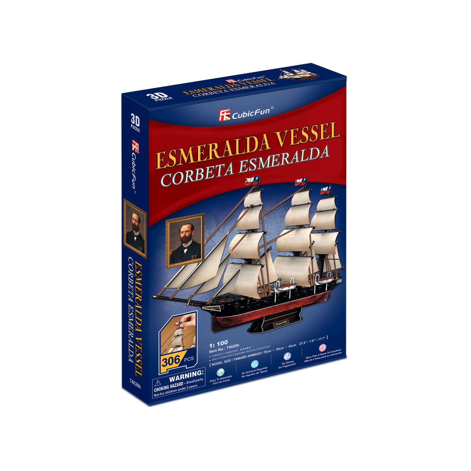 Cubic Fun 3D 306 Parça Puzzle Corbeta Esmeralda Gemisi