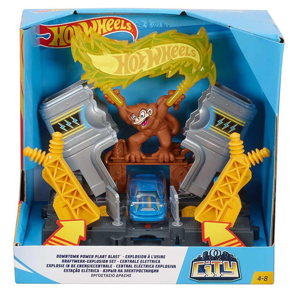Hot Wheels Şehir Otoparkı Merkezi Elektrik Santrali Oyun Seti