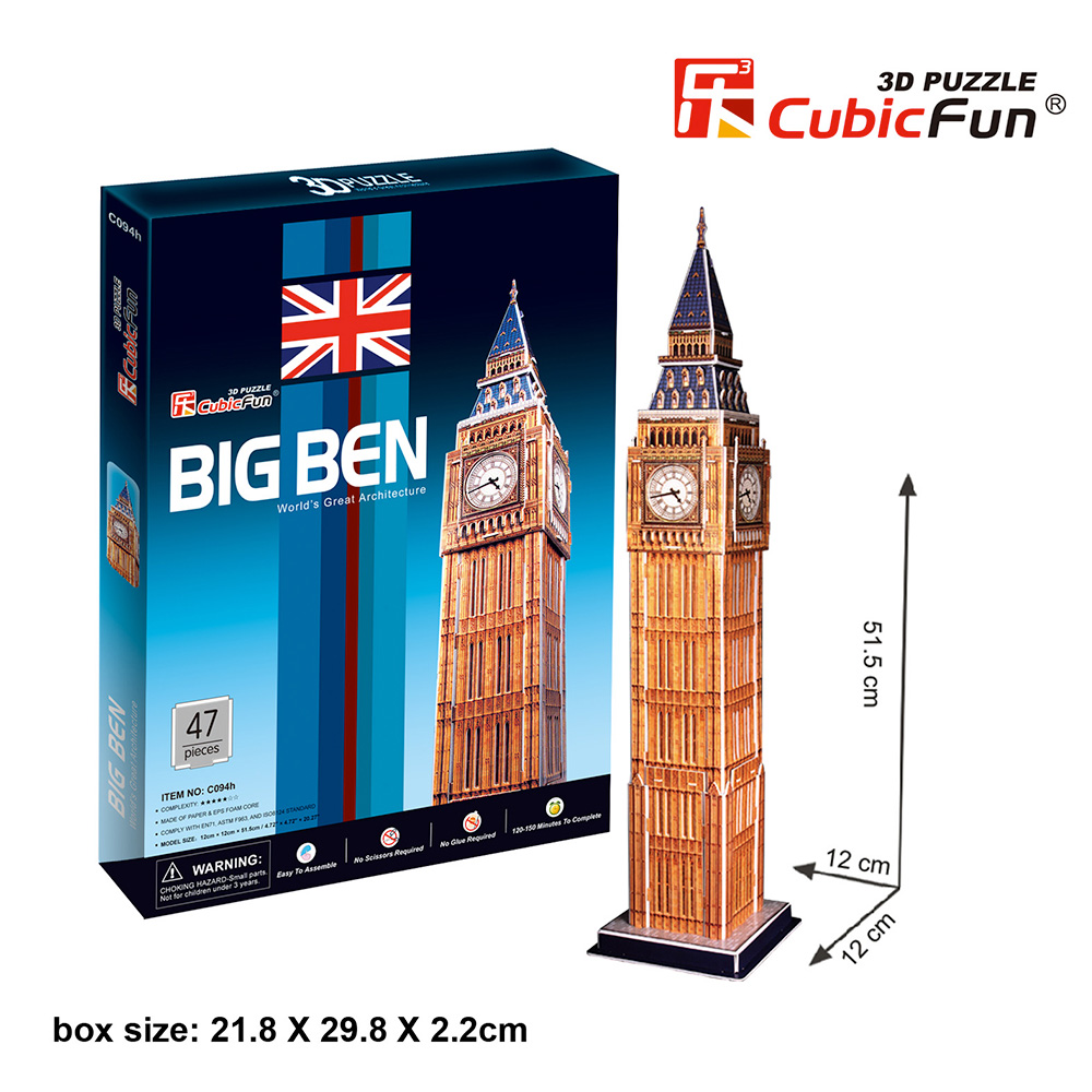 Cubic Fun 3D 47 Parça Puzzle Big Ben