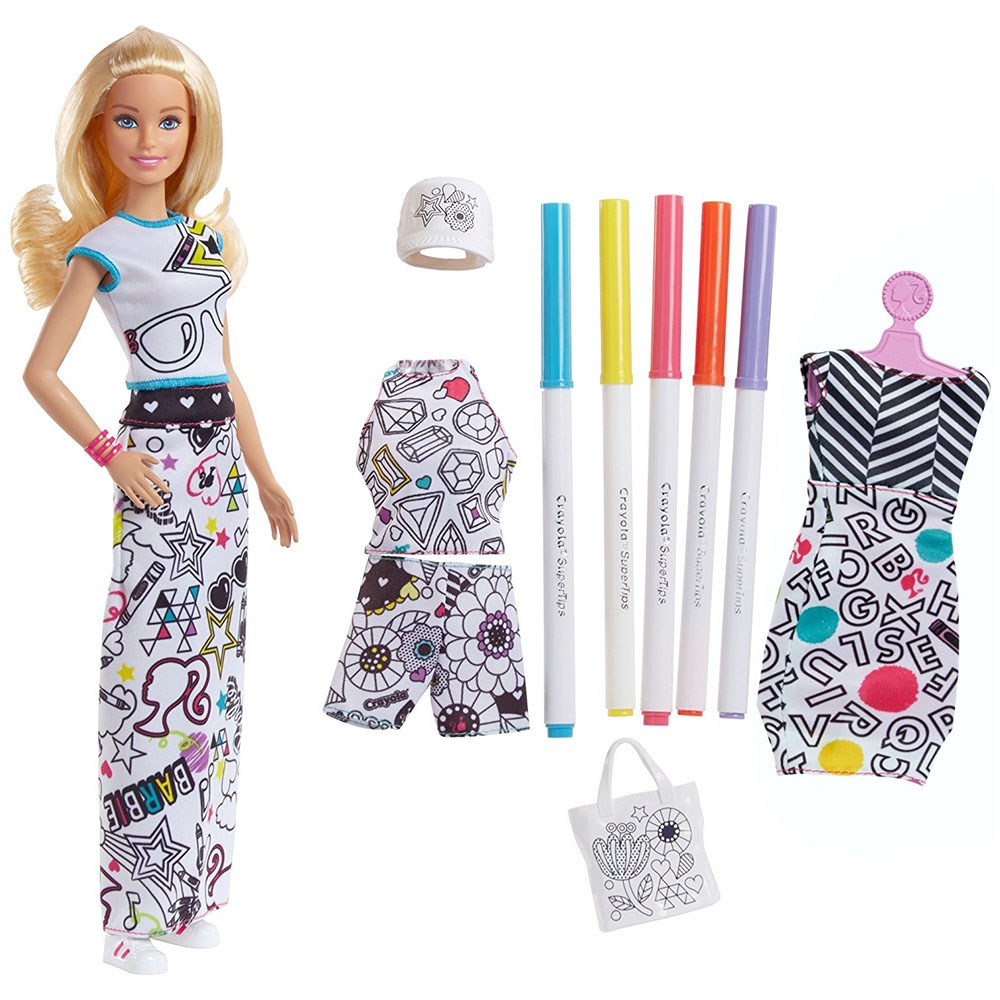 Barbie Crayola İle Kıyafet Tasarla Oyun Seti FPH90