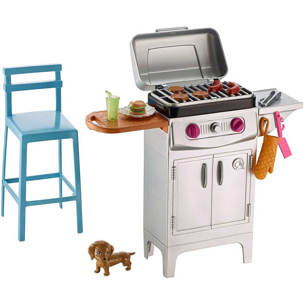 Barbie Açıkhava Dekorasyon Barbekü Oyun Seti DVX48