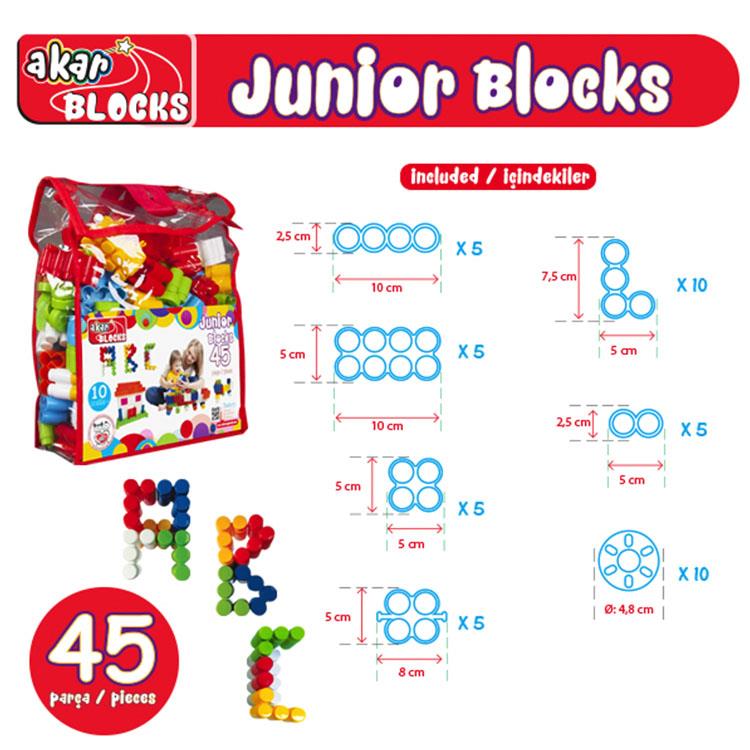 Akar Oyuncak Junior Blocks 45 Parça