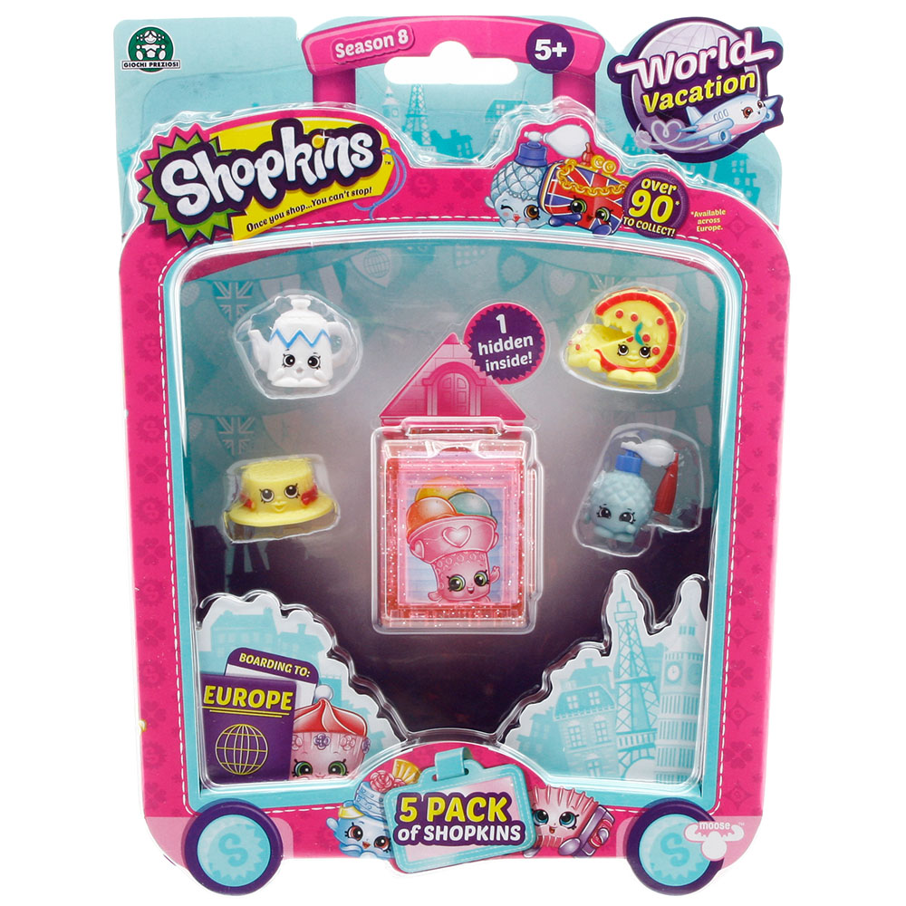 Shopkins Cicibiciler Avrupa'ya Seyahat 5'li Figür Seti Model 1