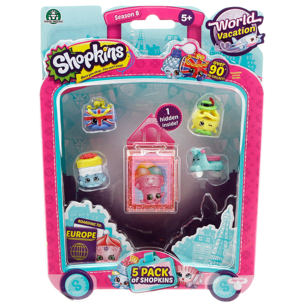 Shopkins Cicibiciler Avrupa'ya Seyahat 5'li Figür Seti Model 3