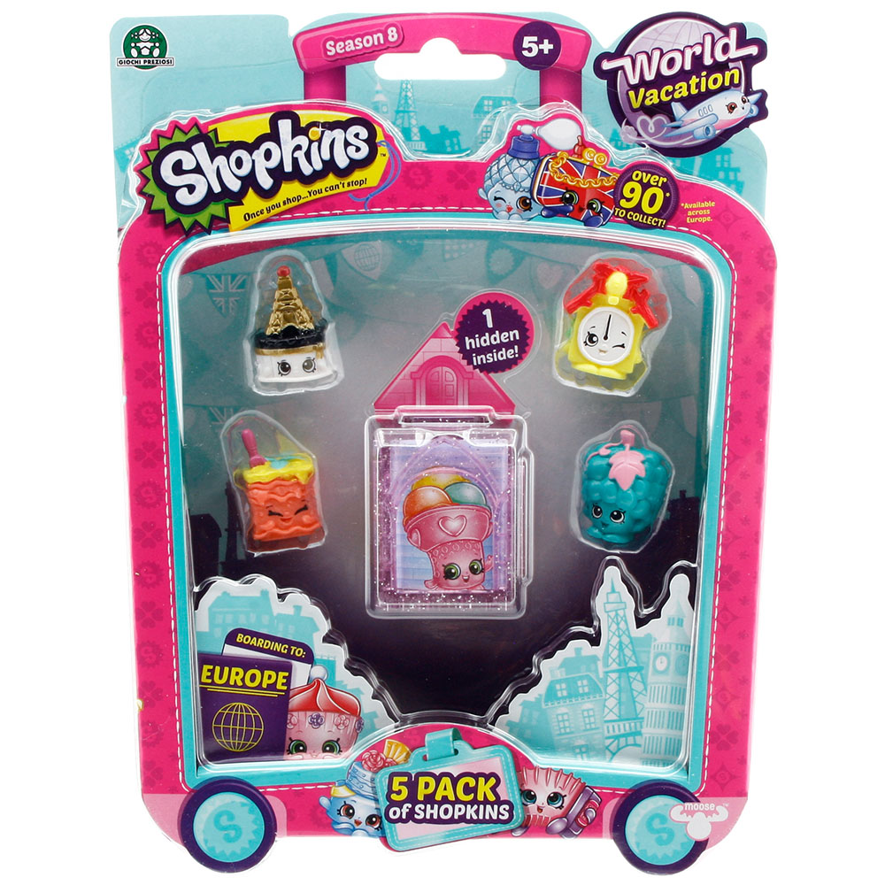 Shopkins Cicibiciler Avrupa'ya Seyahat 5'li Figür Seti Model 5