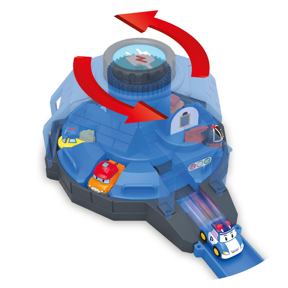 Robocar Poli Çoklu Fırlatıcılı Yol Seti