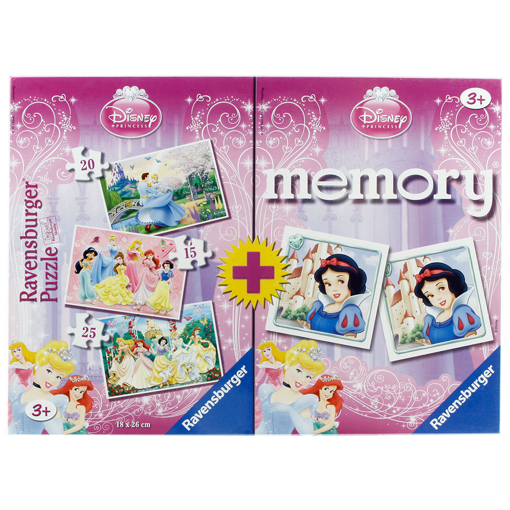 Ravensburger Disney Prensesler 4 Puzzle ve Memory Oyunu 72286