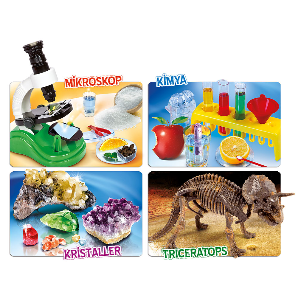 Clementoni Bilim Laboratuvarı - Kimya, Mikroskop, Kristaller, Tri