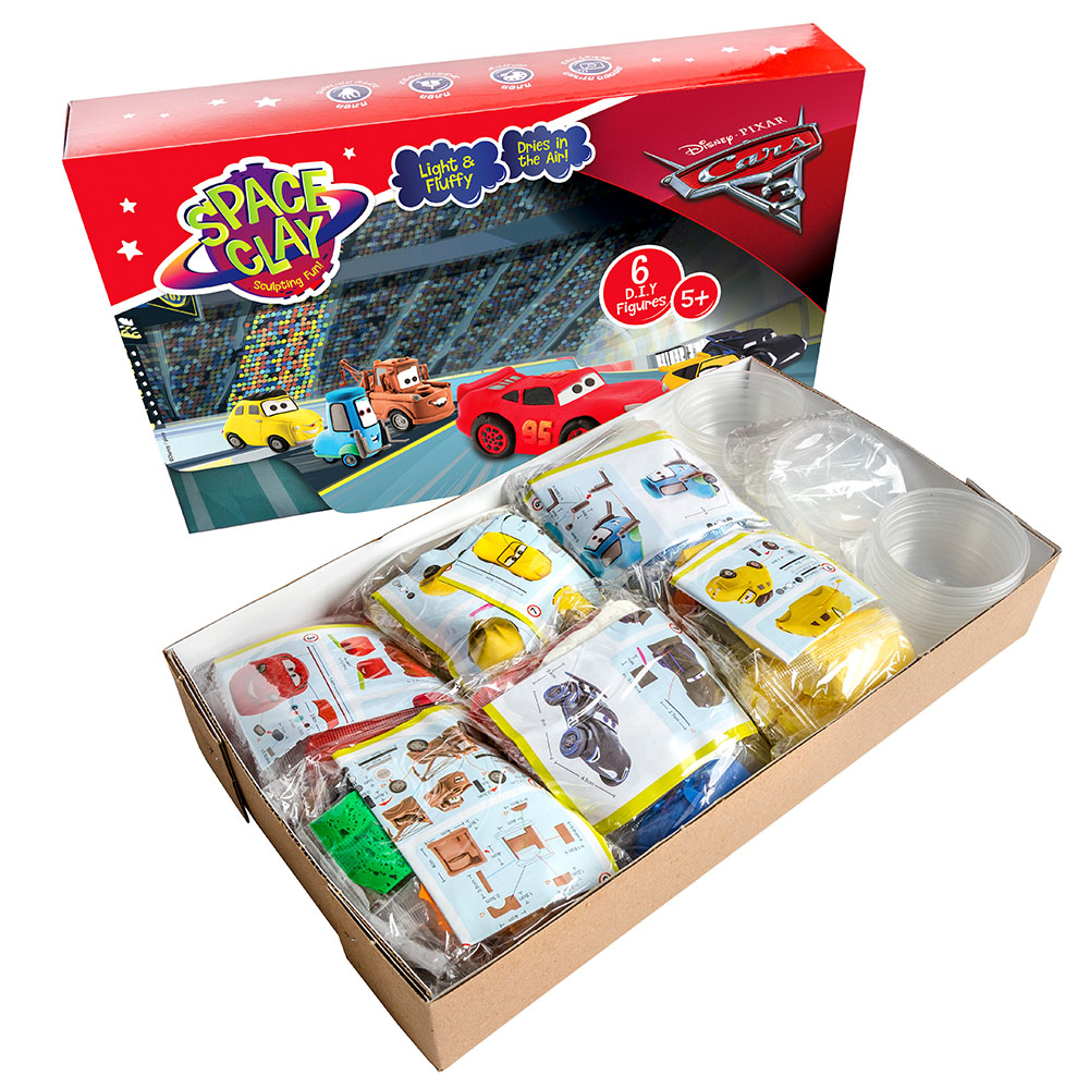 Space Clay Heykelciğini Yarat 6'lı Set Cars 3