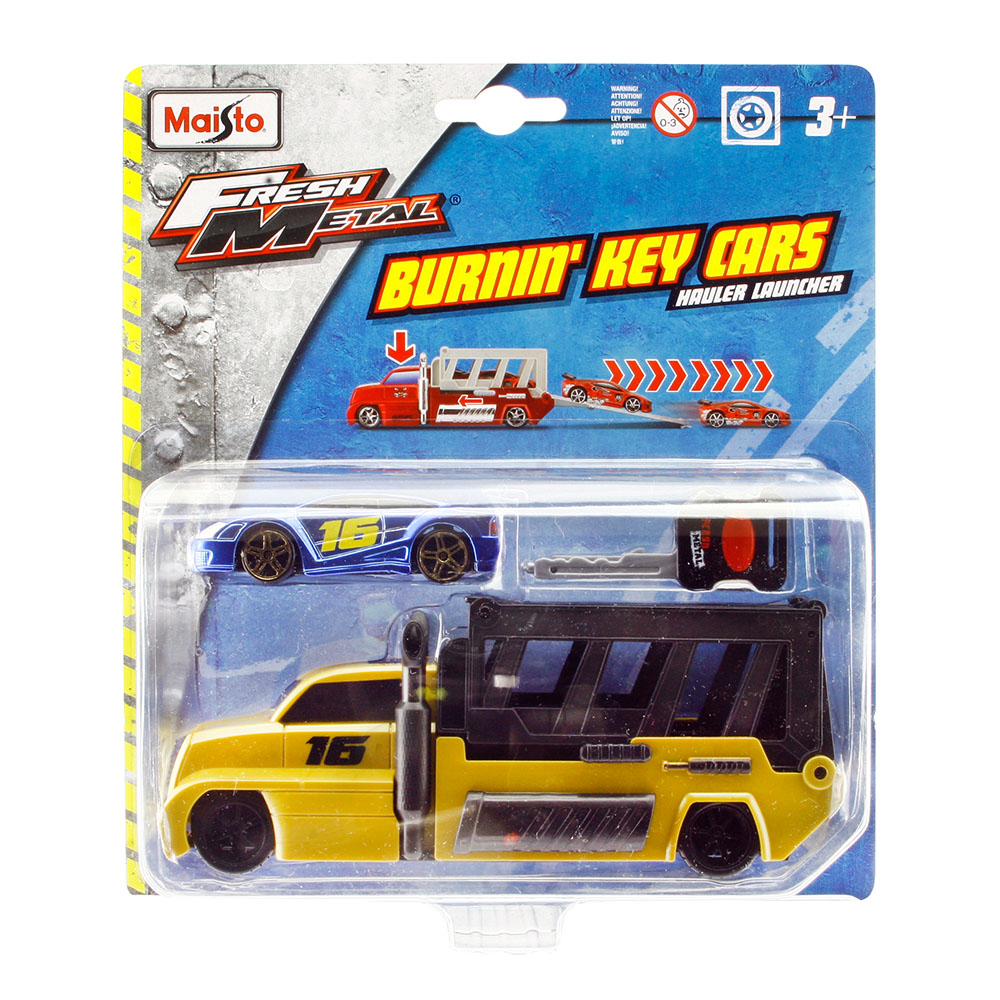Maisto Burning Key Oyuncak Kamyon ve Araba Mavi