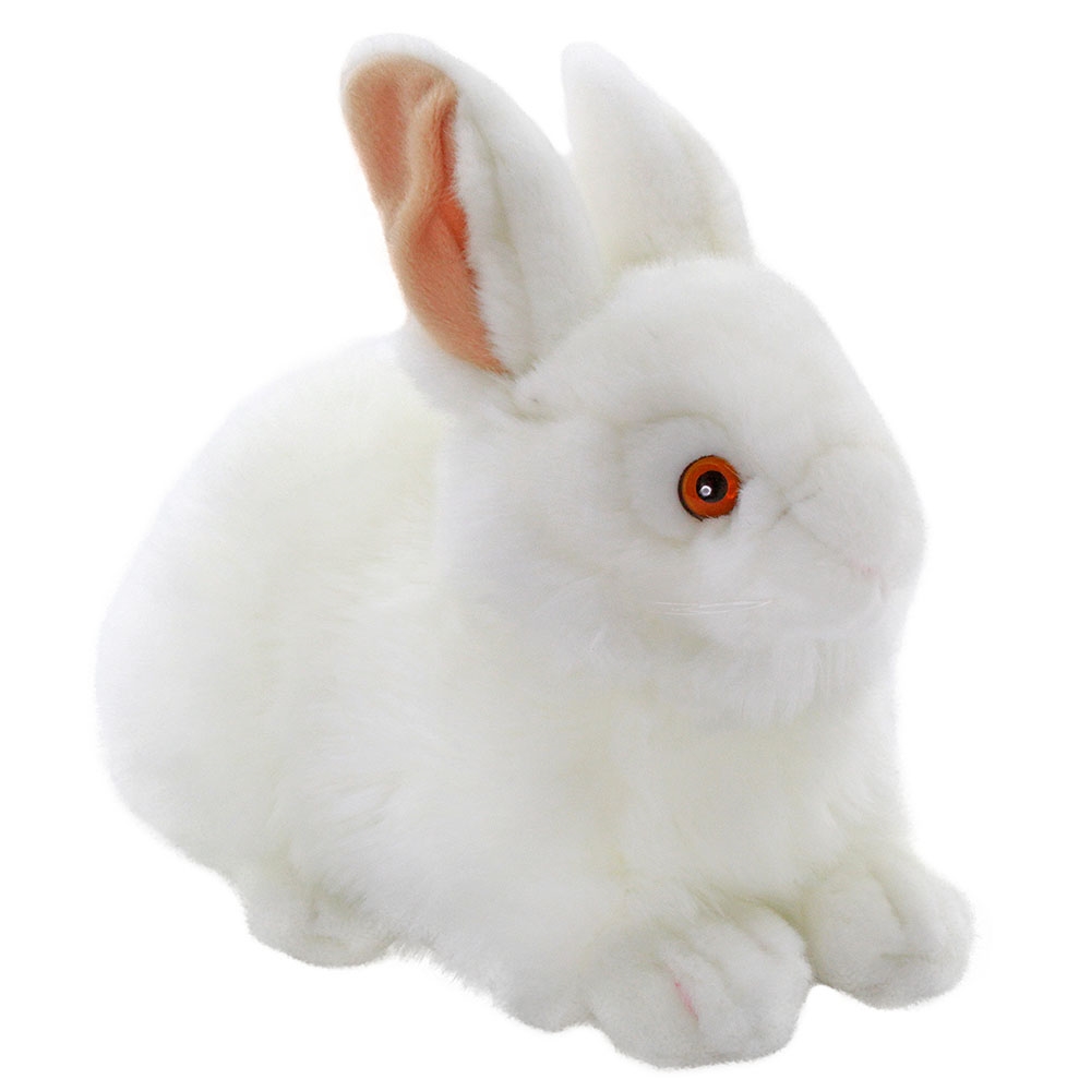 Animals Of The World Beyaz Tavşan Peluş Oyuncak 23 cm