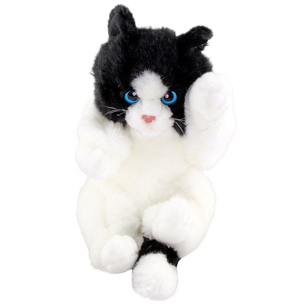 Animals Of The World Oyuncu Yavru Siyah Beyaz Kedicik Peluş Oyunc