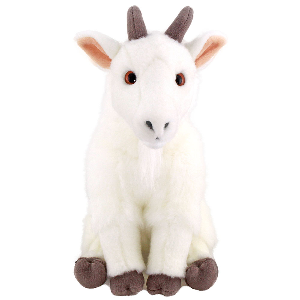 Animals Of The World Floppy Beyaz Keçi Peluş Oyuncak 34 cm