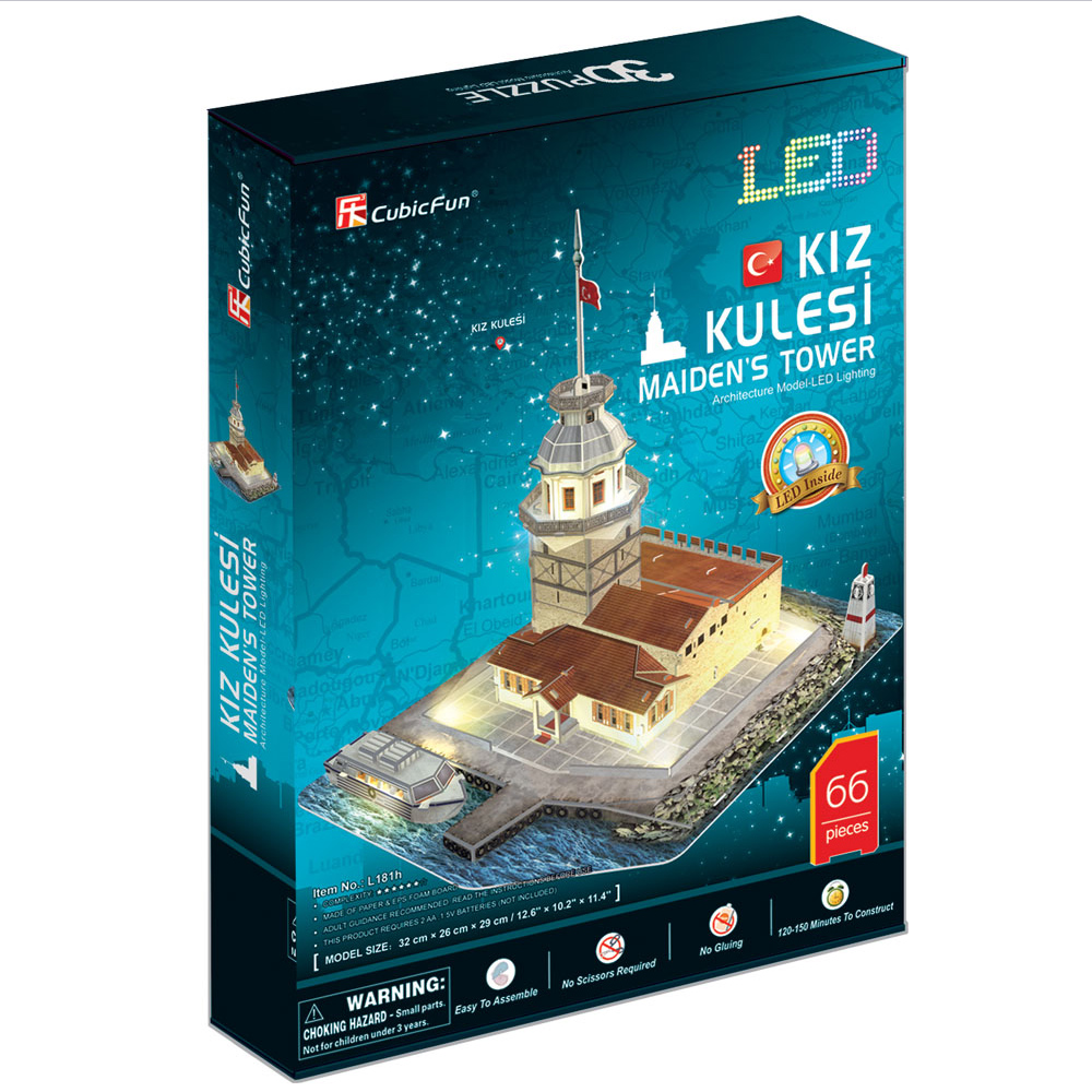 Cubic Fun 3D 66 Parça Led Puzzle Kız Kulesi