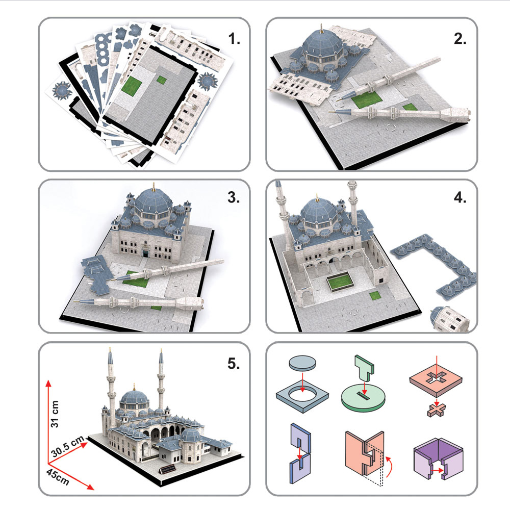 Cubic Fun 3D 150 Parça Puzzle Eyüp Sultan Camii