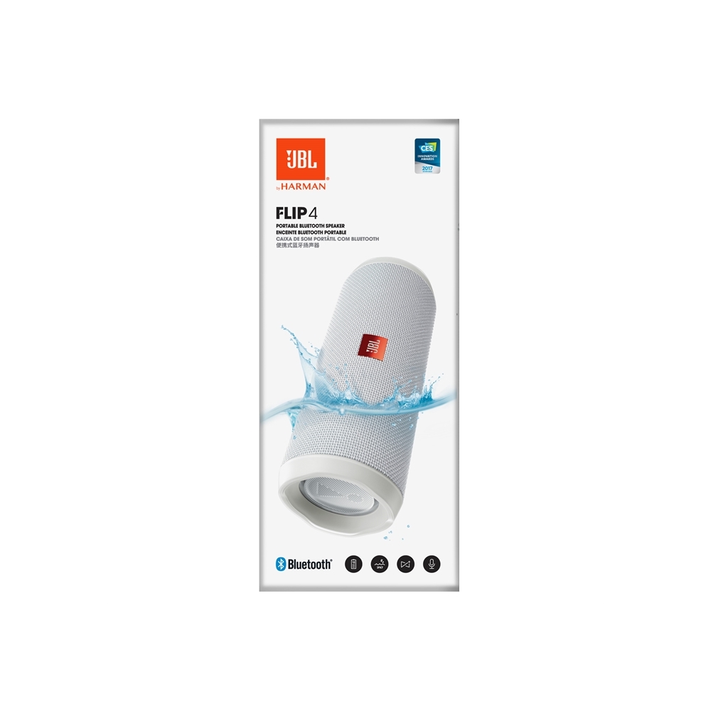 JBL Flip 4 Beyaz Su Geçirmez Taşınabilir Bluetooth Hoparlör
