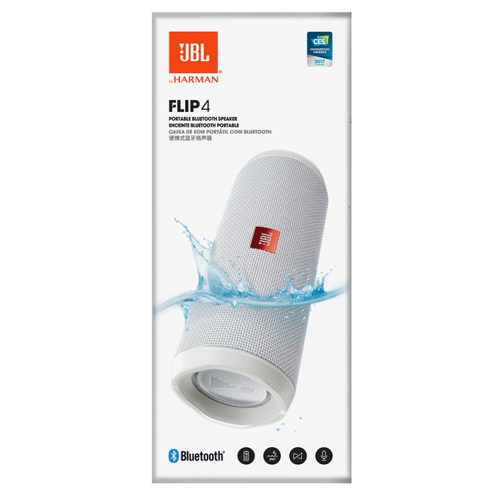JBL Flip 4 Beyaz Su Geçirmez Taşınabilir Bluetooth Hoparlör