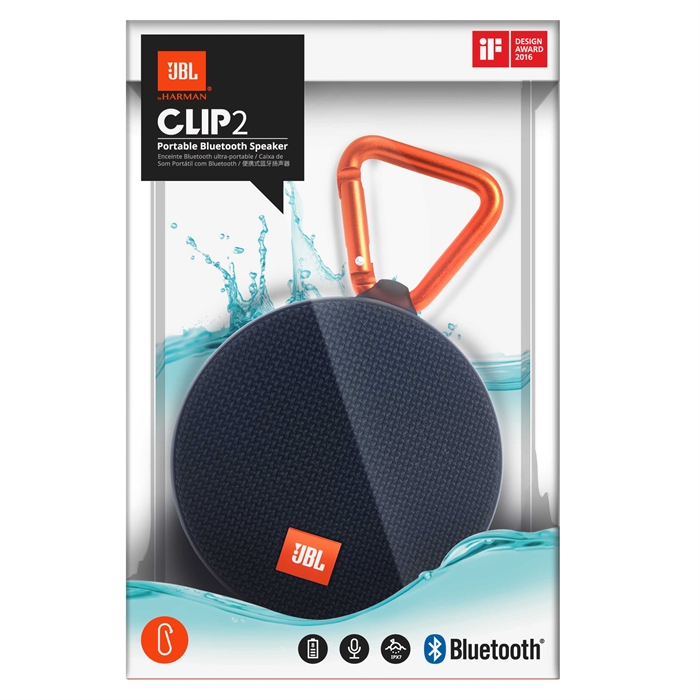 JBL Clip 2 Siyah Su Geçirmez Taşınabilir Bluetooth Hoparlör