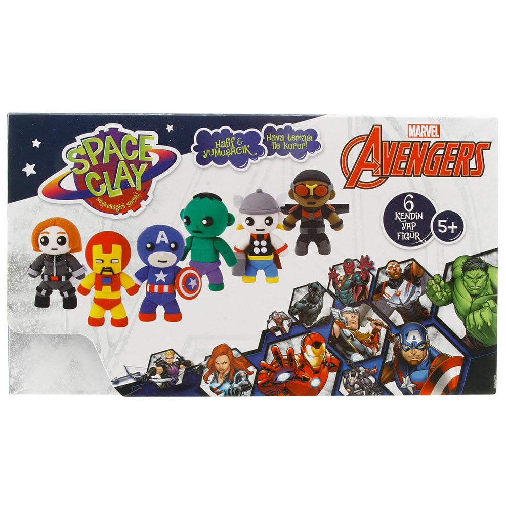 Space Clay Heykelciğini Yarat Avengers 6'lı Paket
